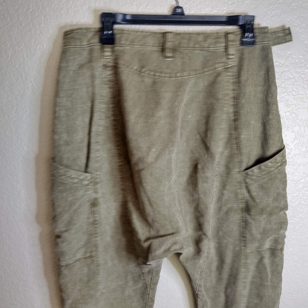 Free People Olive Green Washed Utility Jogger Pants - Picture 12 of 13